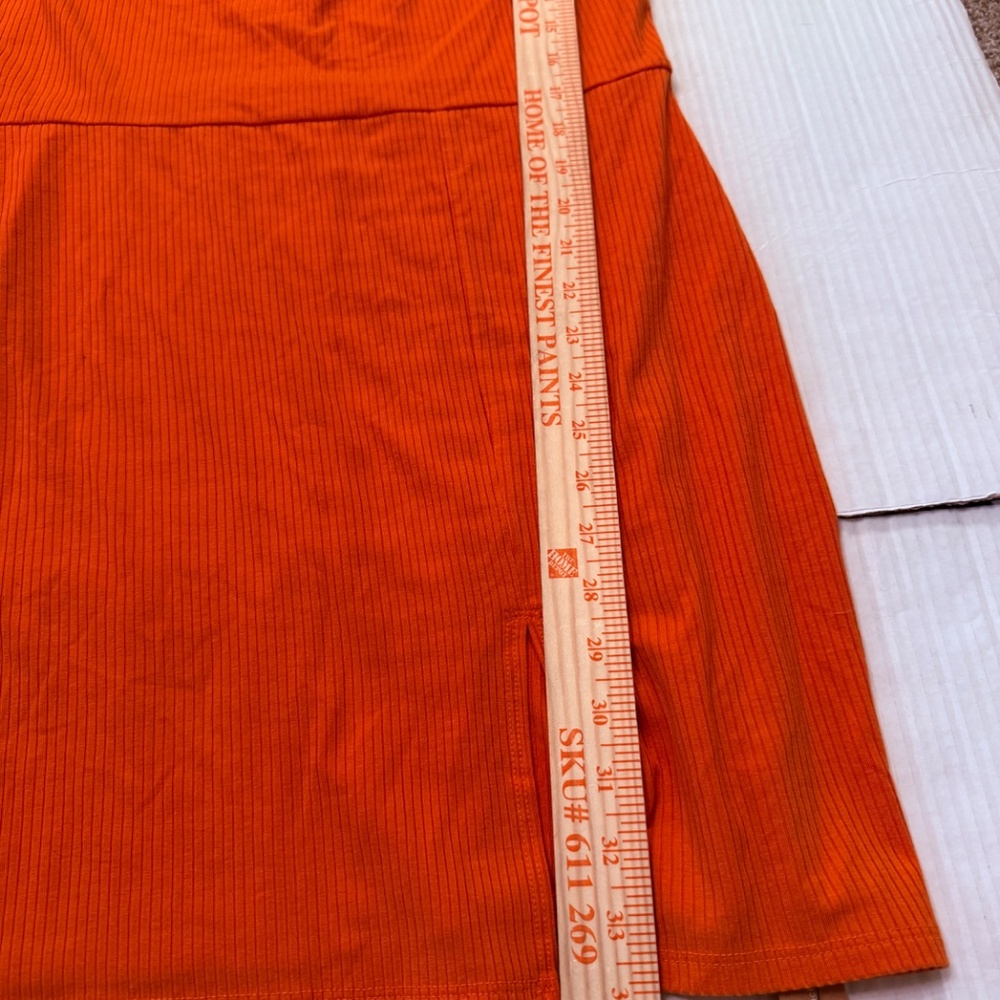 NWT Reformation size XL Laurena Knit Dress Citrus Ribbed Square Neck - Picture 11 of 14